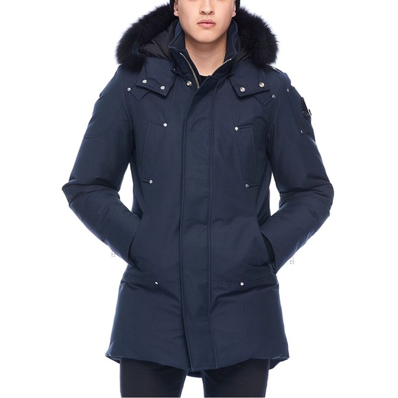Moose Knuckles Mens Sterling Down Parka Navy black